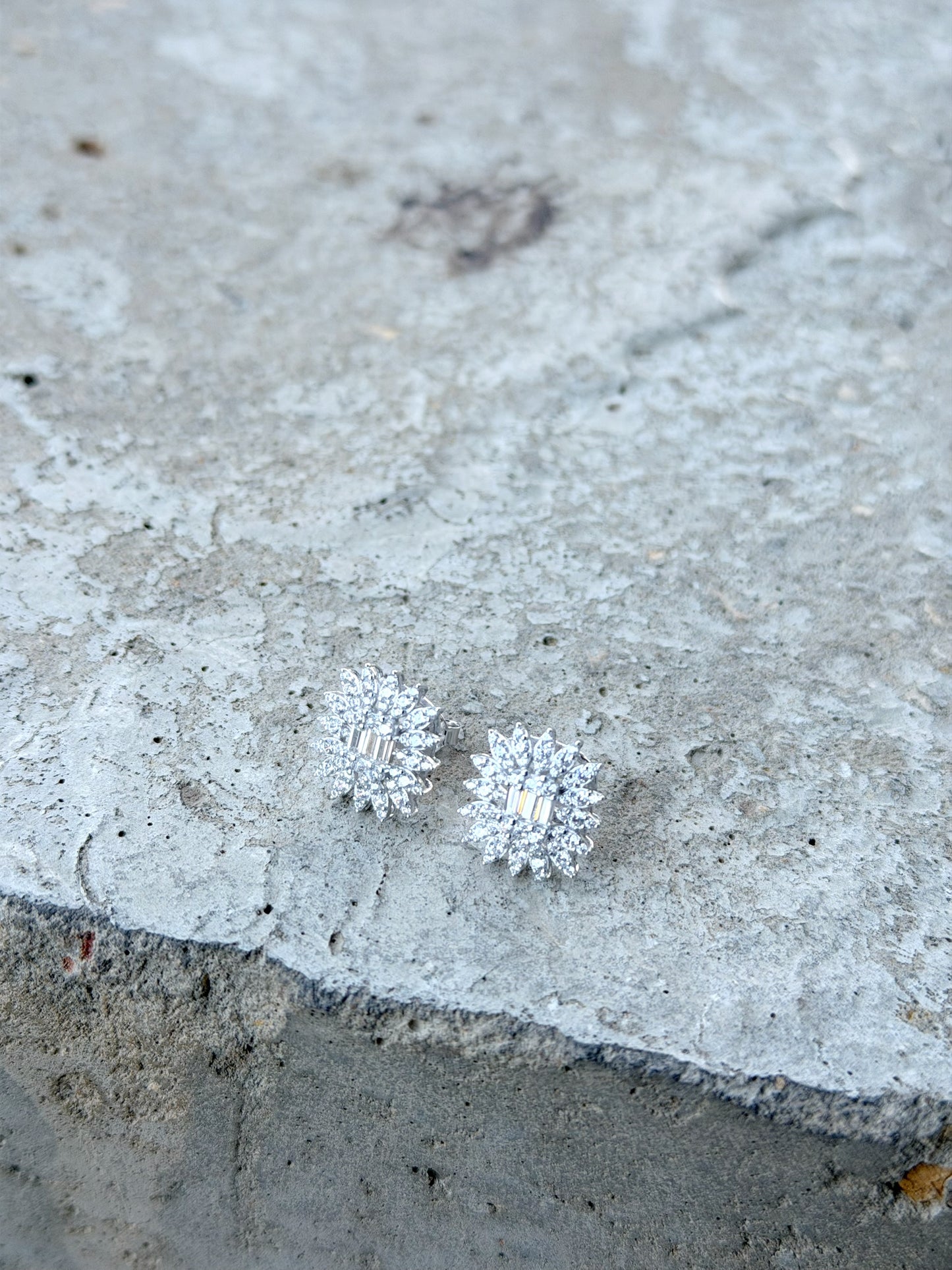 Elegant Baguette Stone Design Earrings