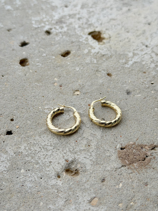 Silver 925 Gold Plated Hoop Earrings