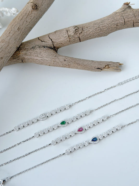 Elegant Tear Drop Design Bracelet Available In Three Colors