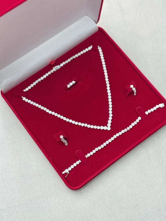 Wedding Set Round Stones Design