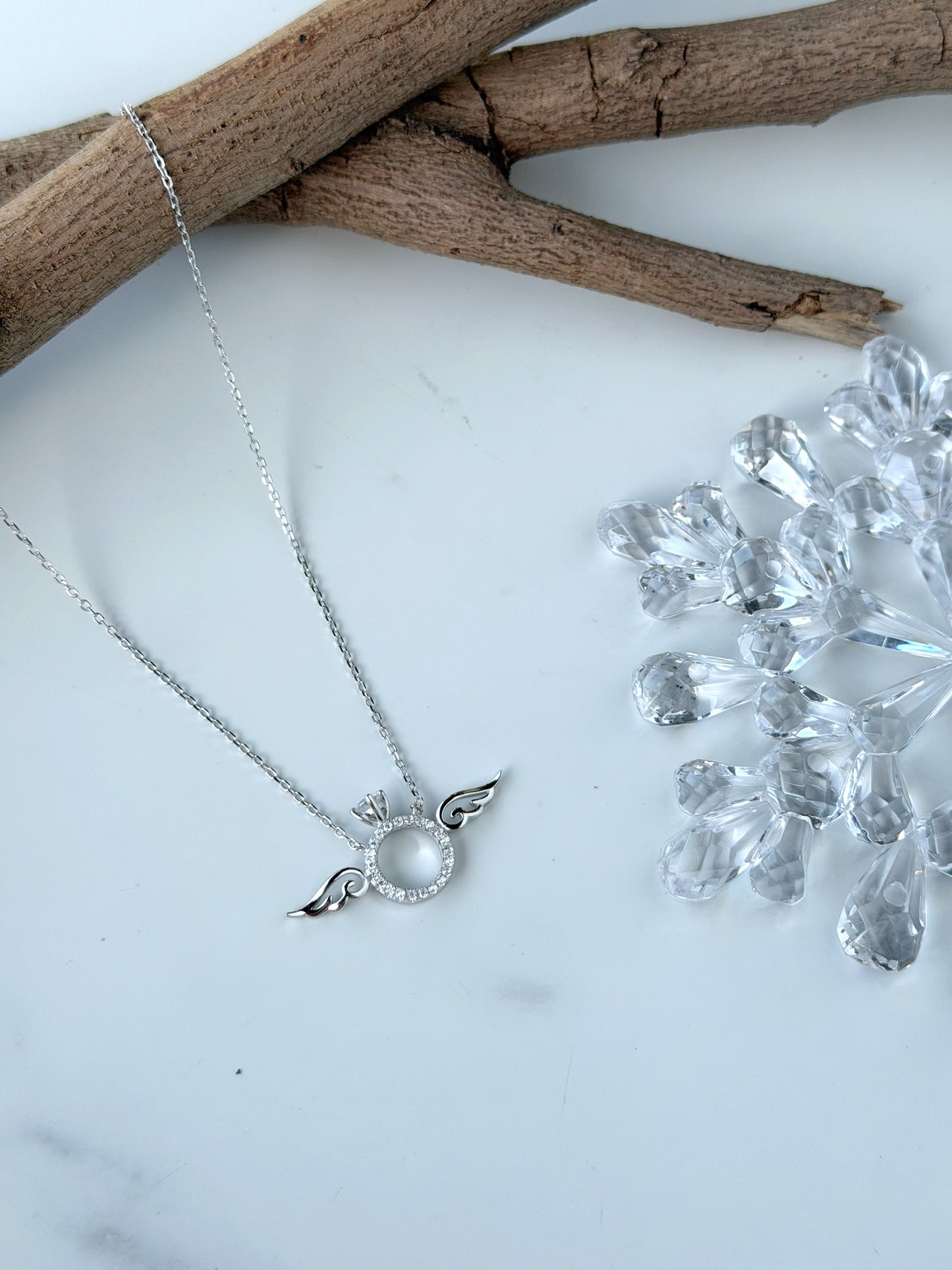 Promise Ring With Wings Necklace