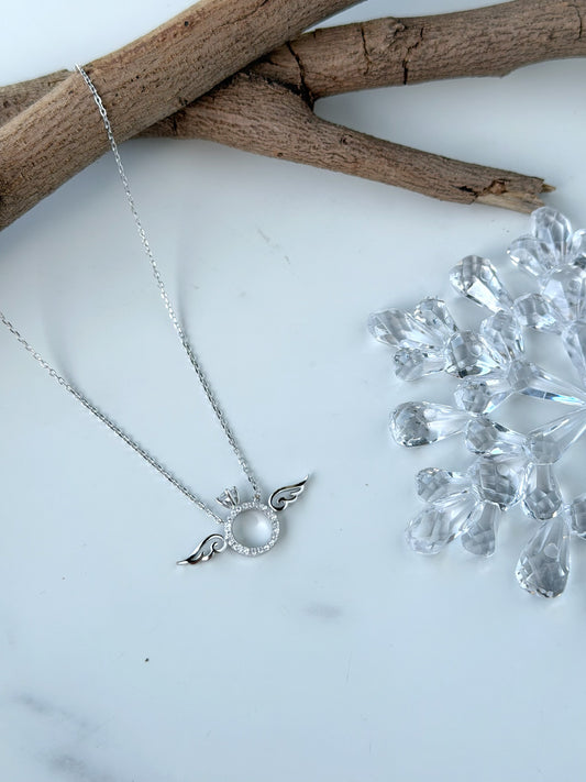 Promise Ring With Wings Necklace