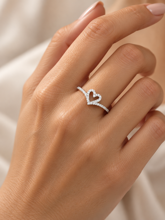Simple Elegant Heart Ring