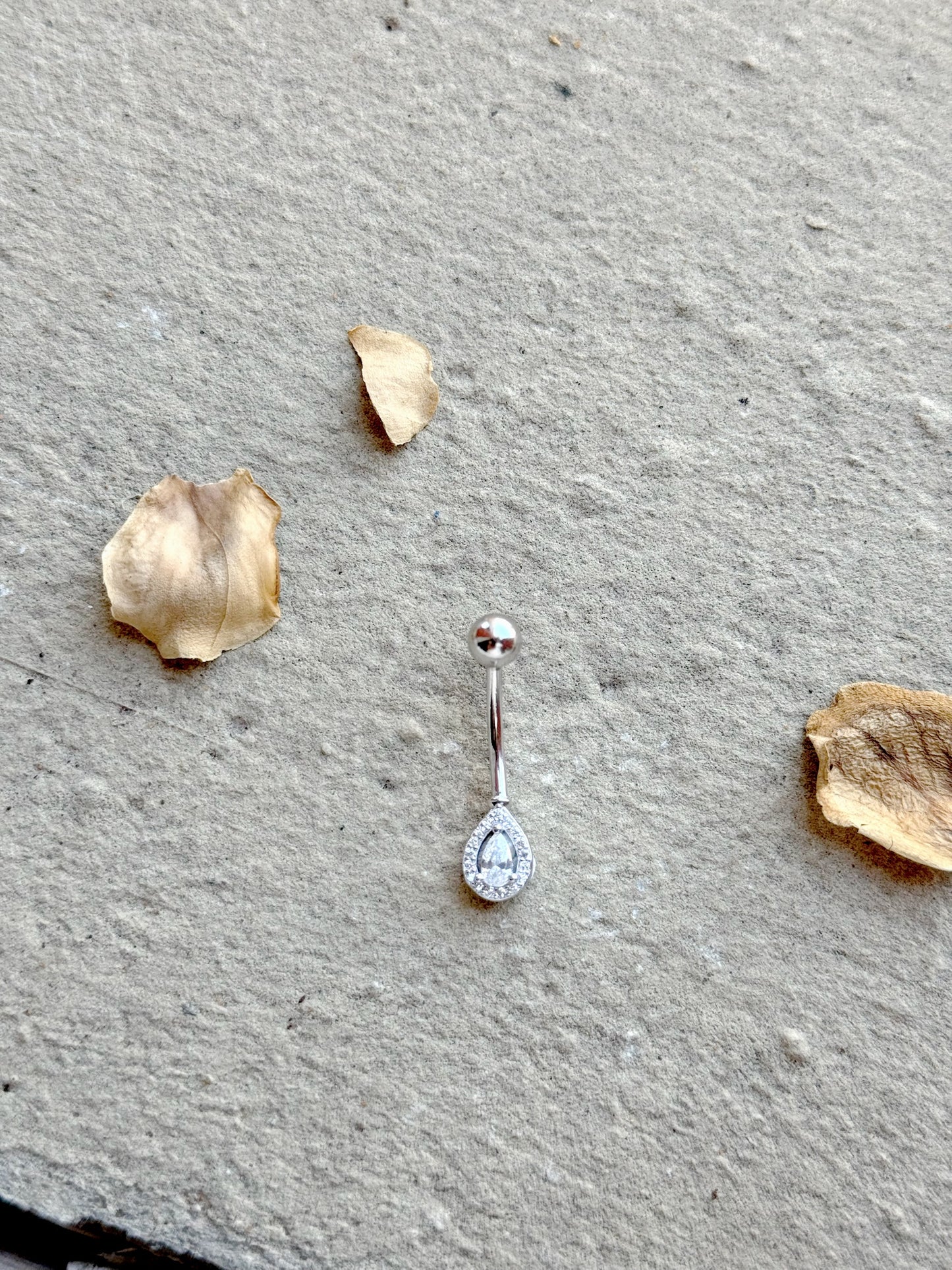 Tear Drop Design Belly Piercing