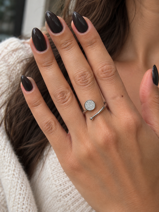 Adjustable Circle Design Ring