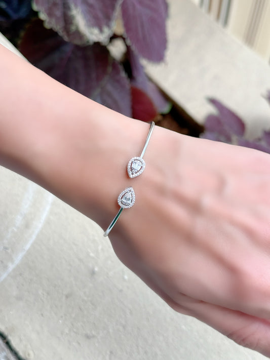 Tear Drop Design Bangle Bracelet