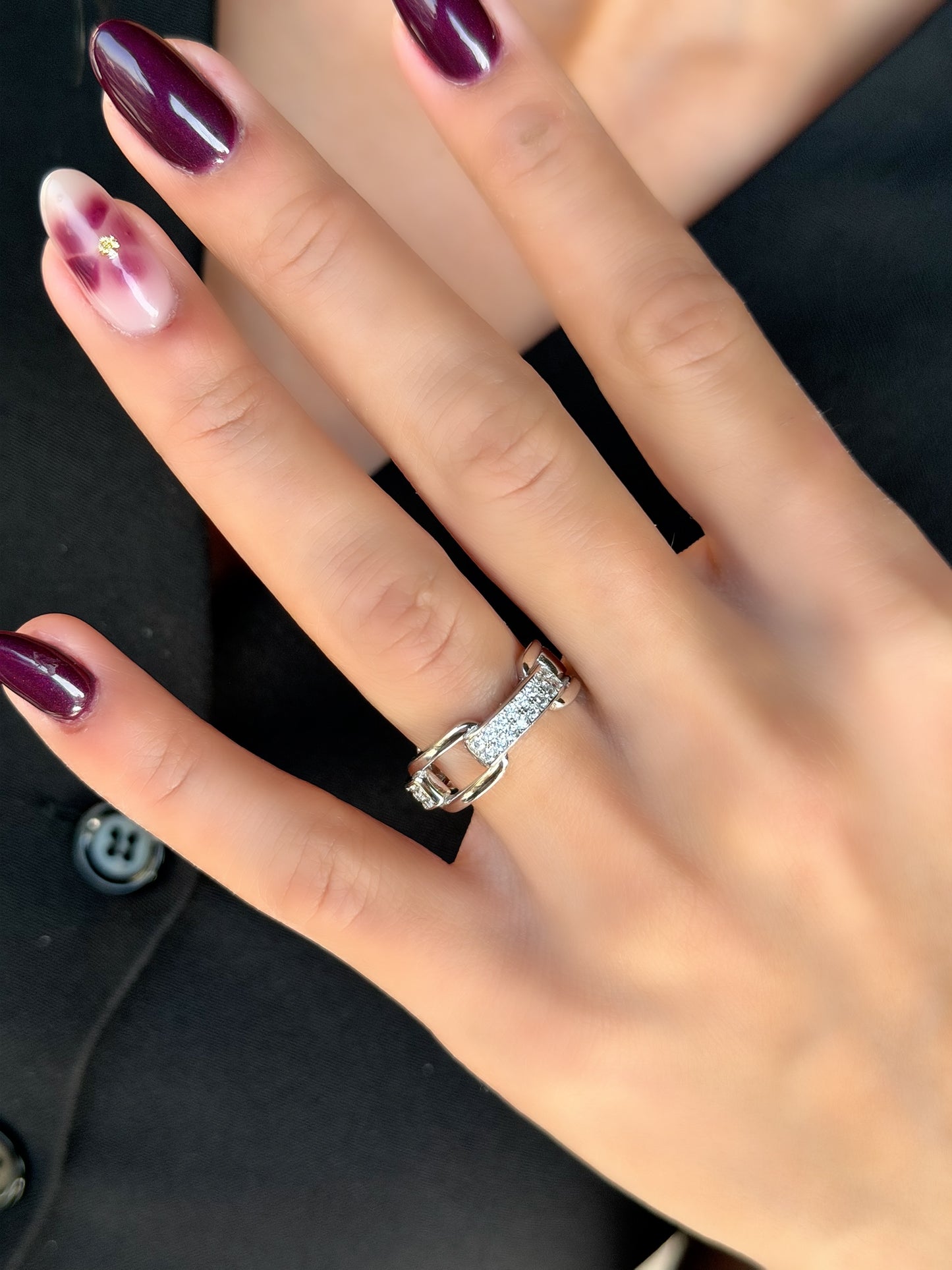 Paper Clip Design Ring