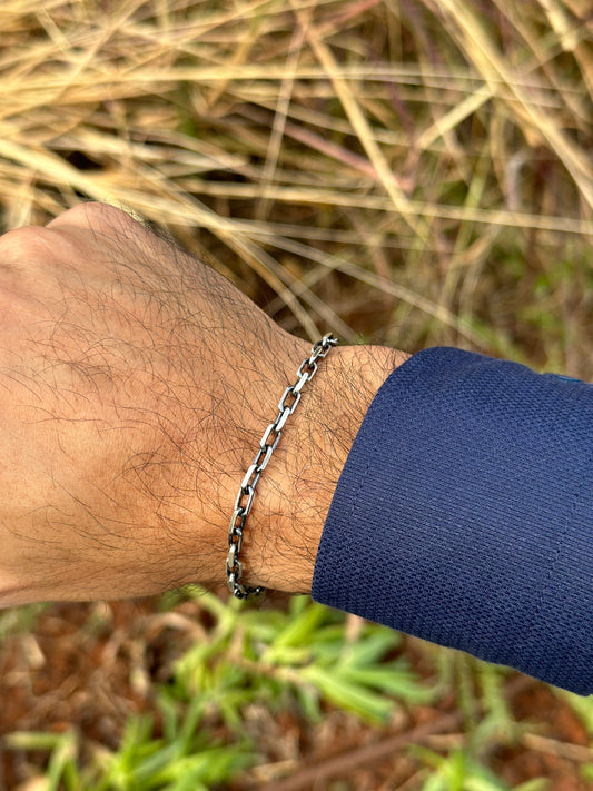 Men's Cable Link Design Bracelet