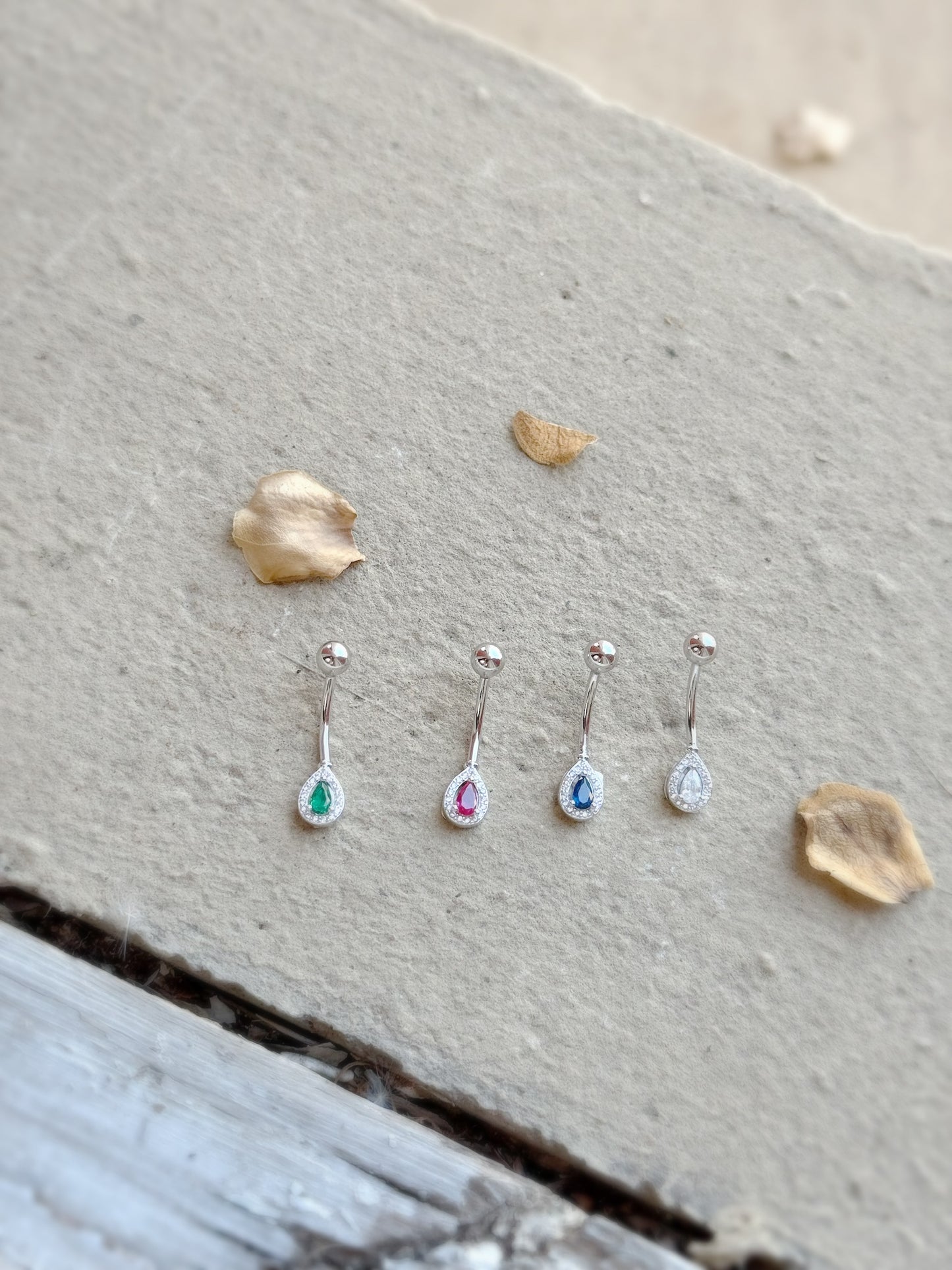 Tear Drop Design Belly Piercing
