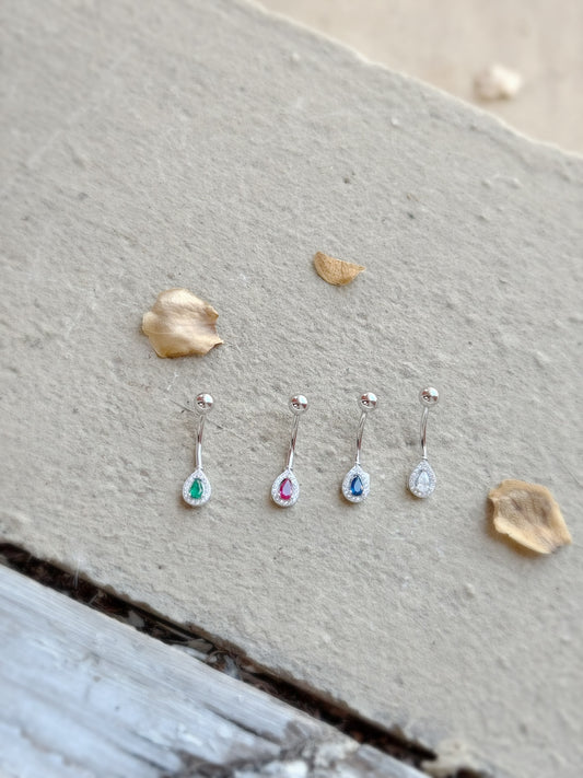 Tear Drop Design Belly Piercing