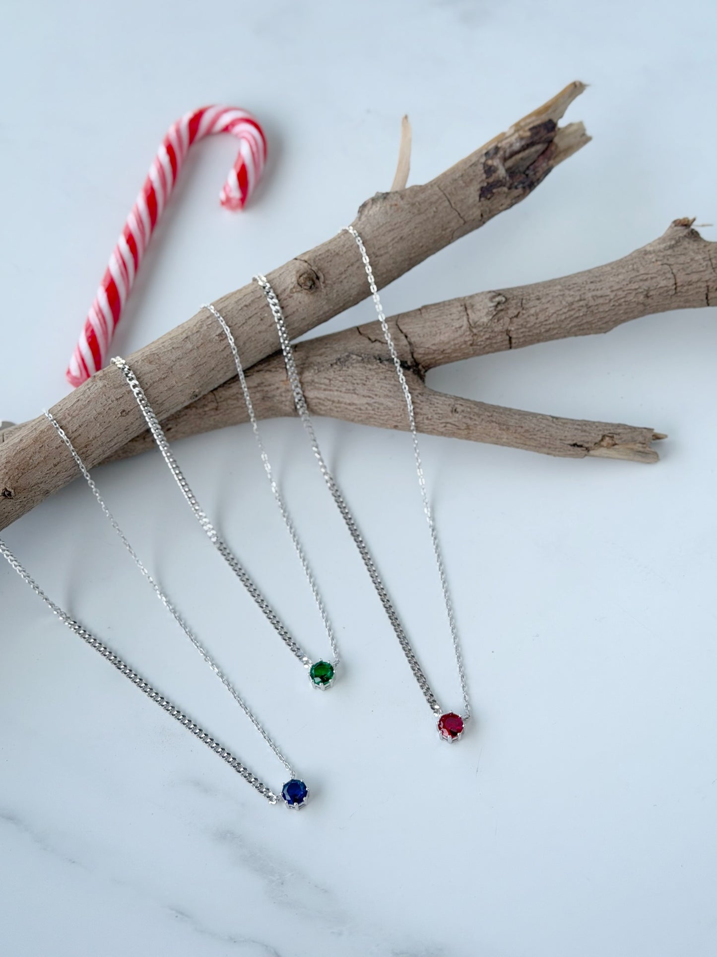 Round Stone Design Necklace With Special Two Design Chains