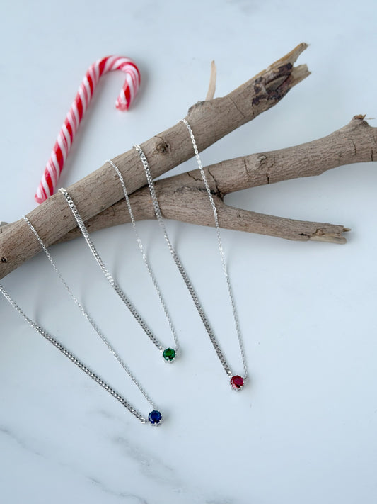 Round Stone Design Necklace With Special Two Design Chains