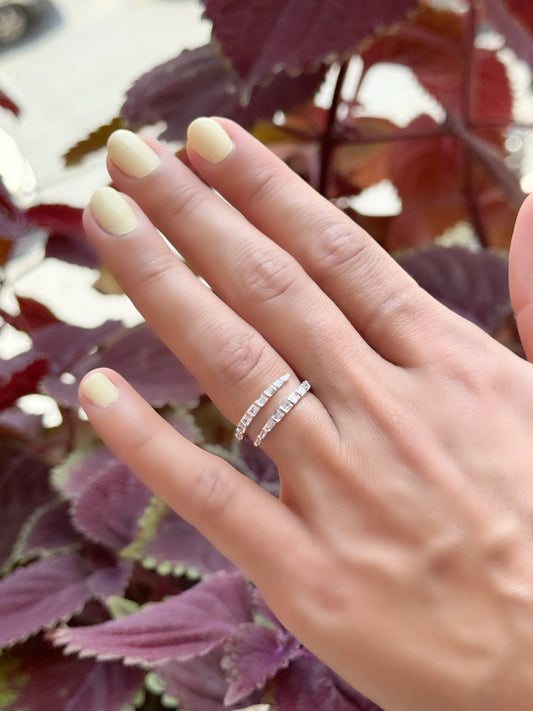 Adjustable Ring Square Stones