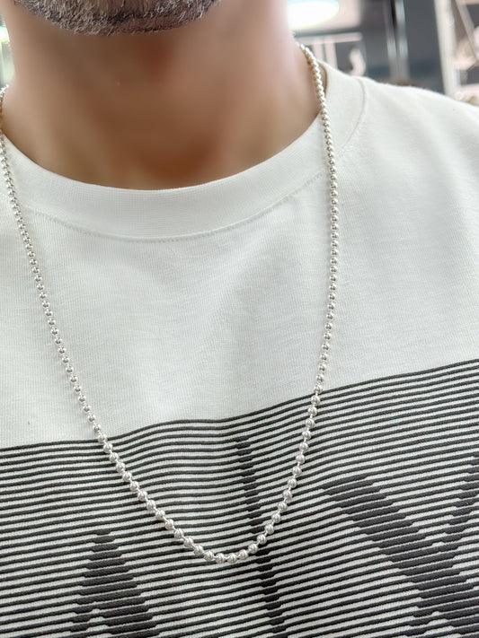 Silver Balls Design Chain For Men