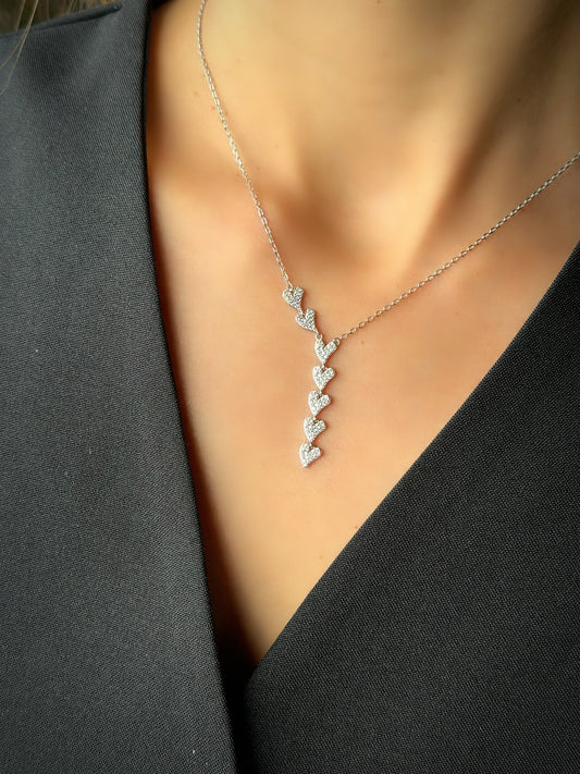 Multiple Hearts Necklace Design