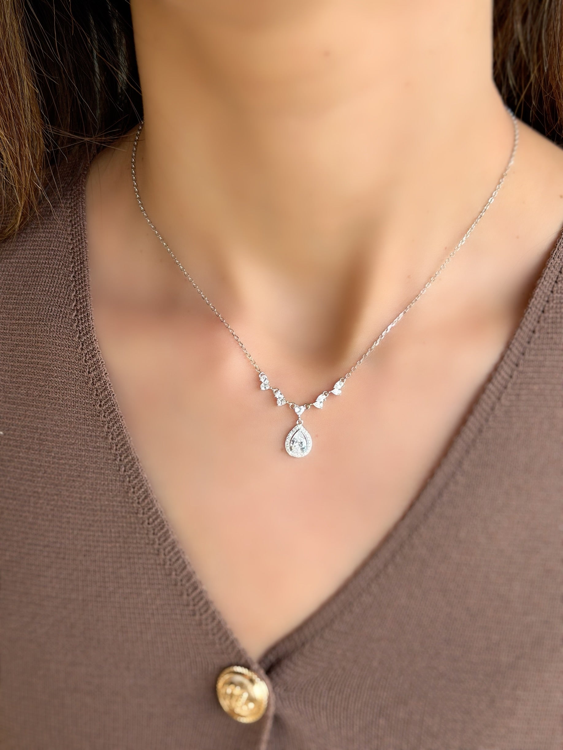 Tear Drop Design Necklace – Azalea Silver Jewelry