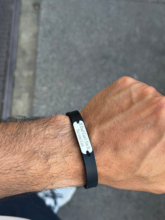 Customised Men Bracelet With Rubber Band