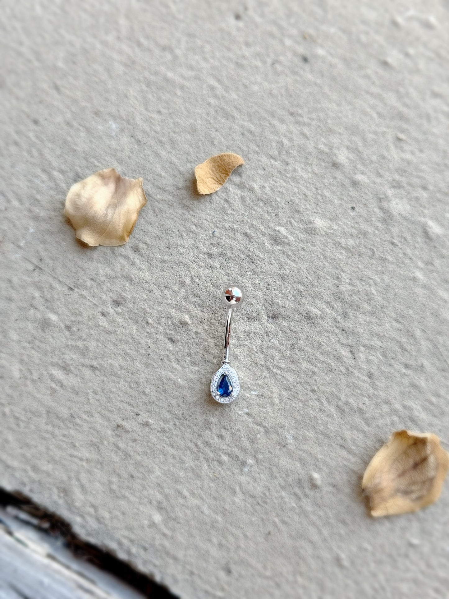 Tear Drop Design Belly Piercing