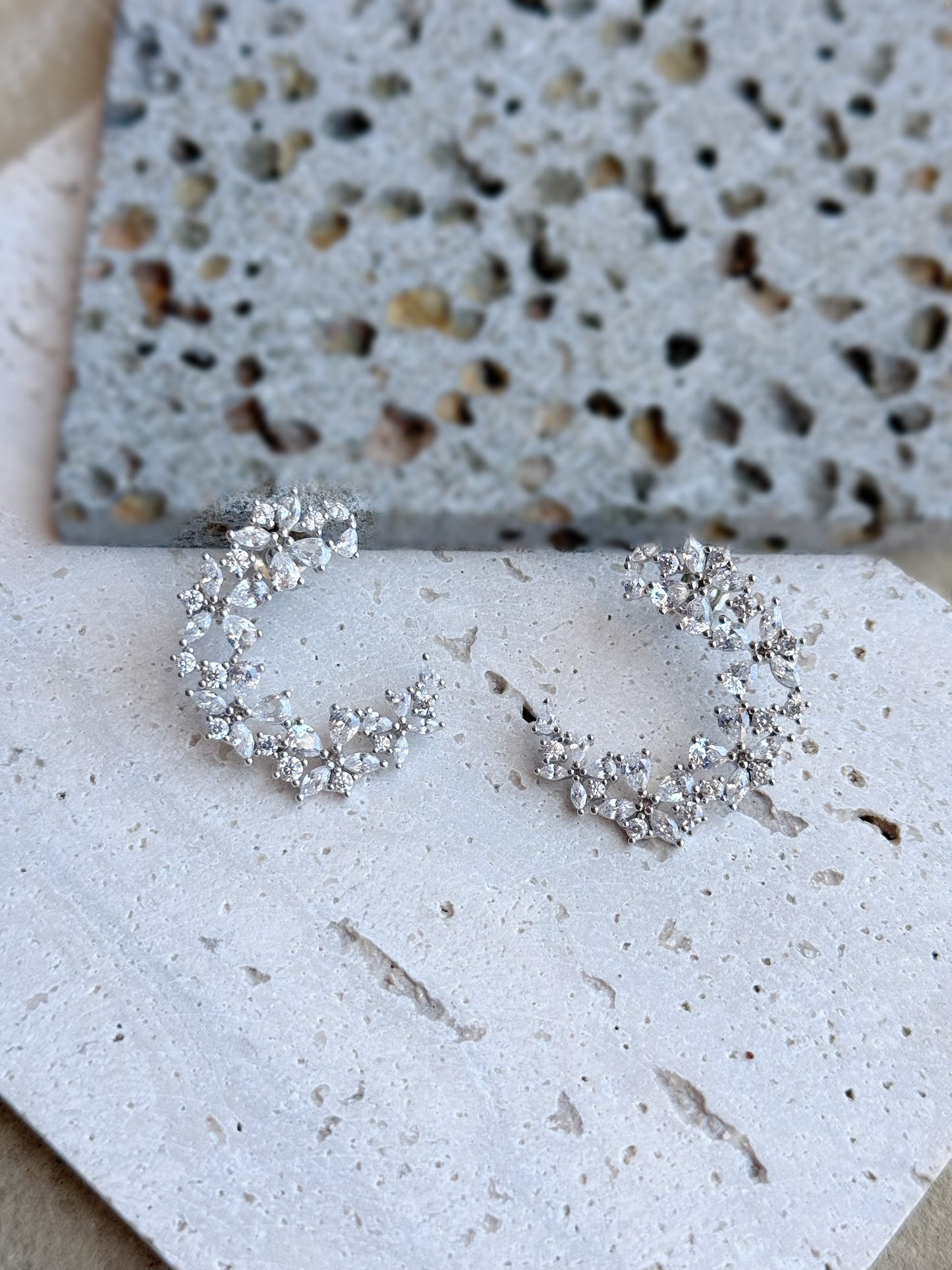 Curved Big Leaf Design Earrings For Occasions