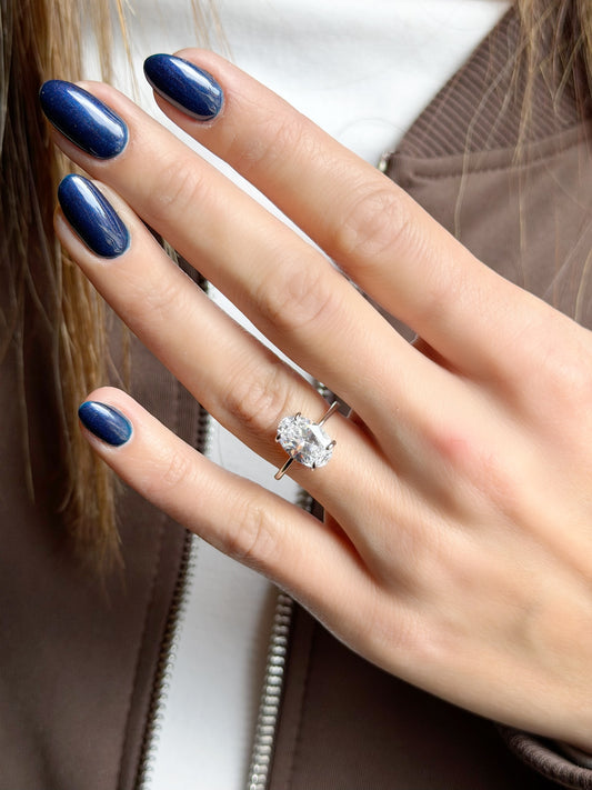 Big Oval Shape Stone Design Ring