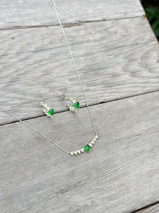 Heart Set With Colored Stone