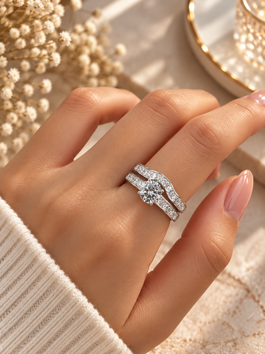 Elegant Twins Design Ring