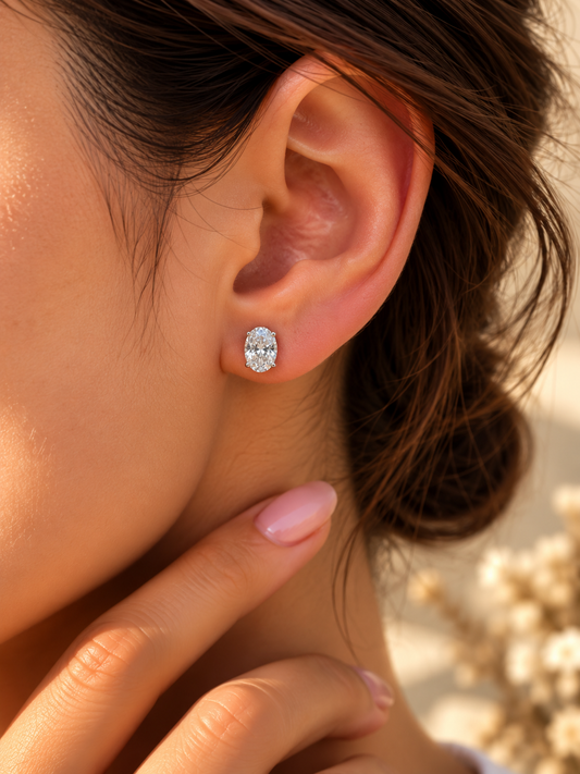 Oval Shape Design Earrings