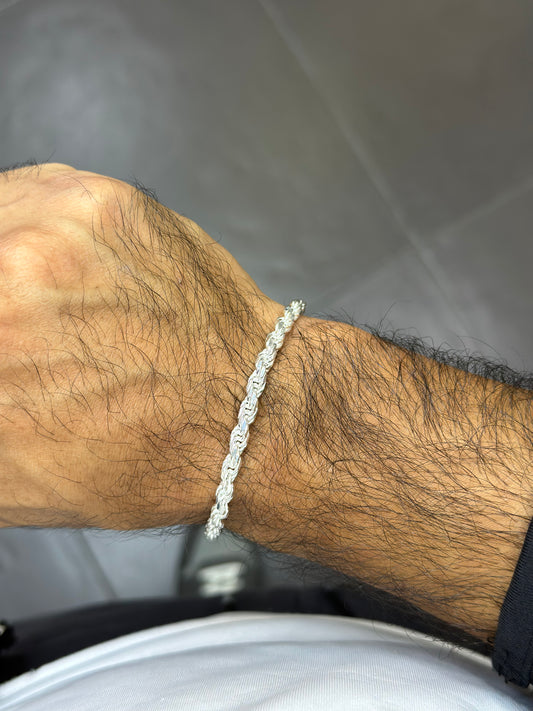 Twisted Rope Chain Bracelet For Men
