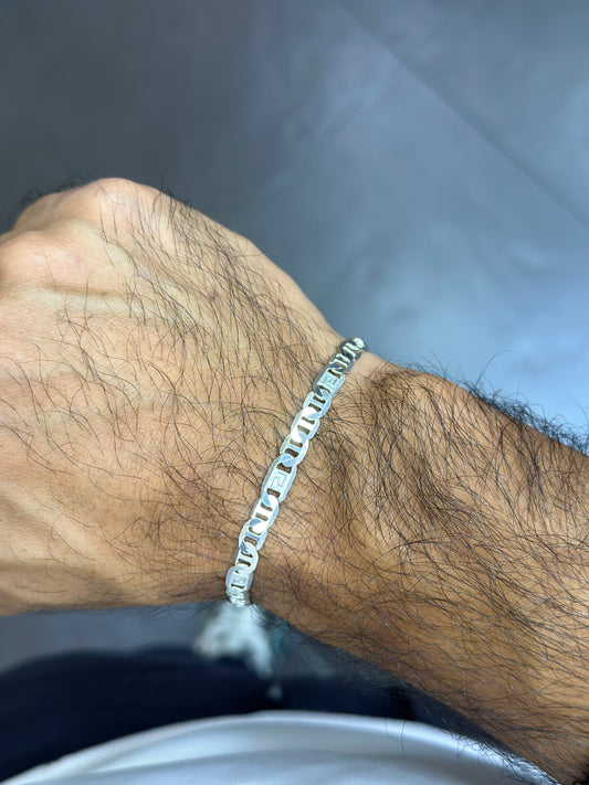 Flat Mariner Link Bracelet For Men