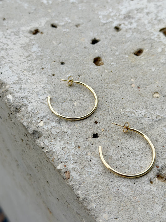 Silver 925 Gold Plated Hoop Design Earrings