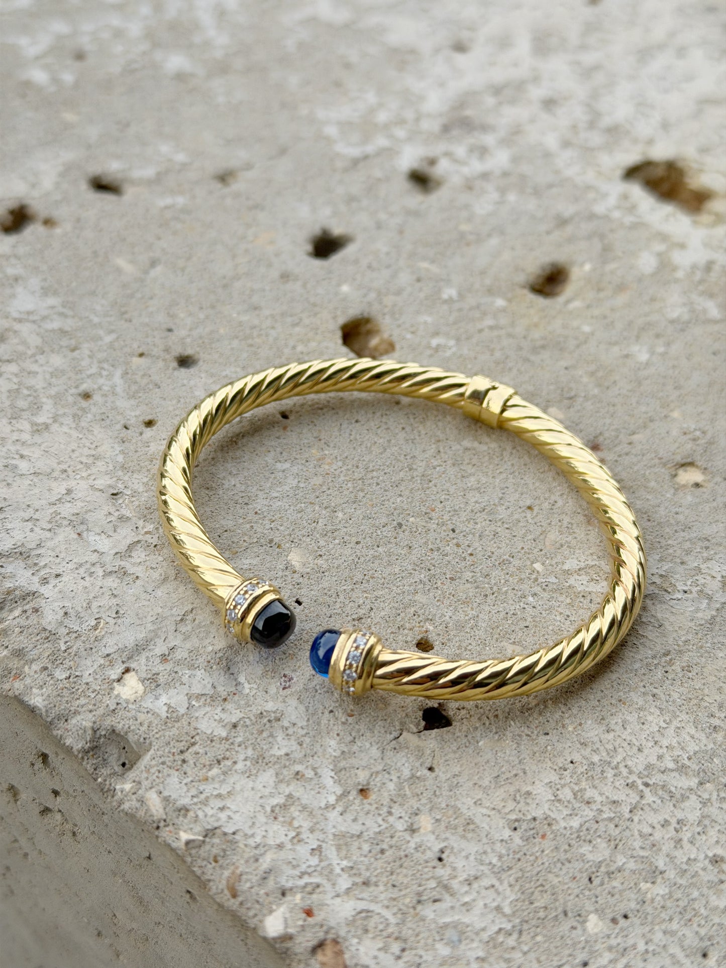 Silver 925 gold plated Design Bangle Bracelet