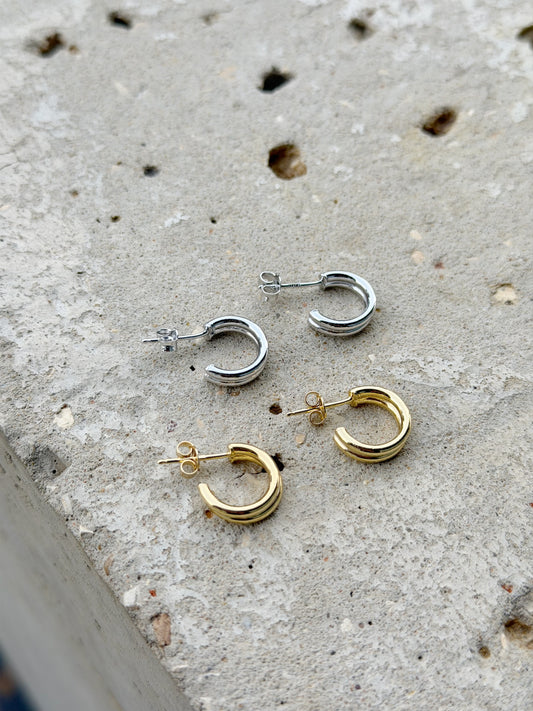 Silver 925 Hoop Design Earrings
