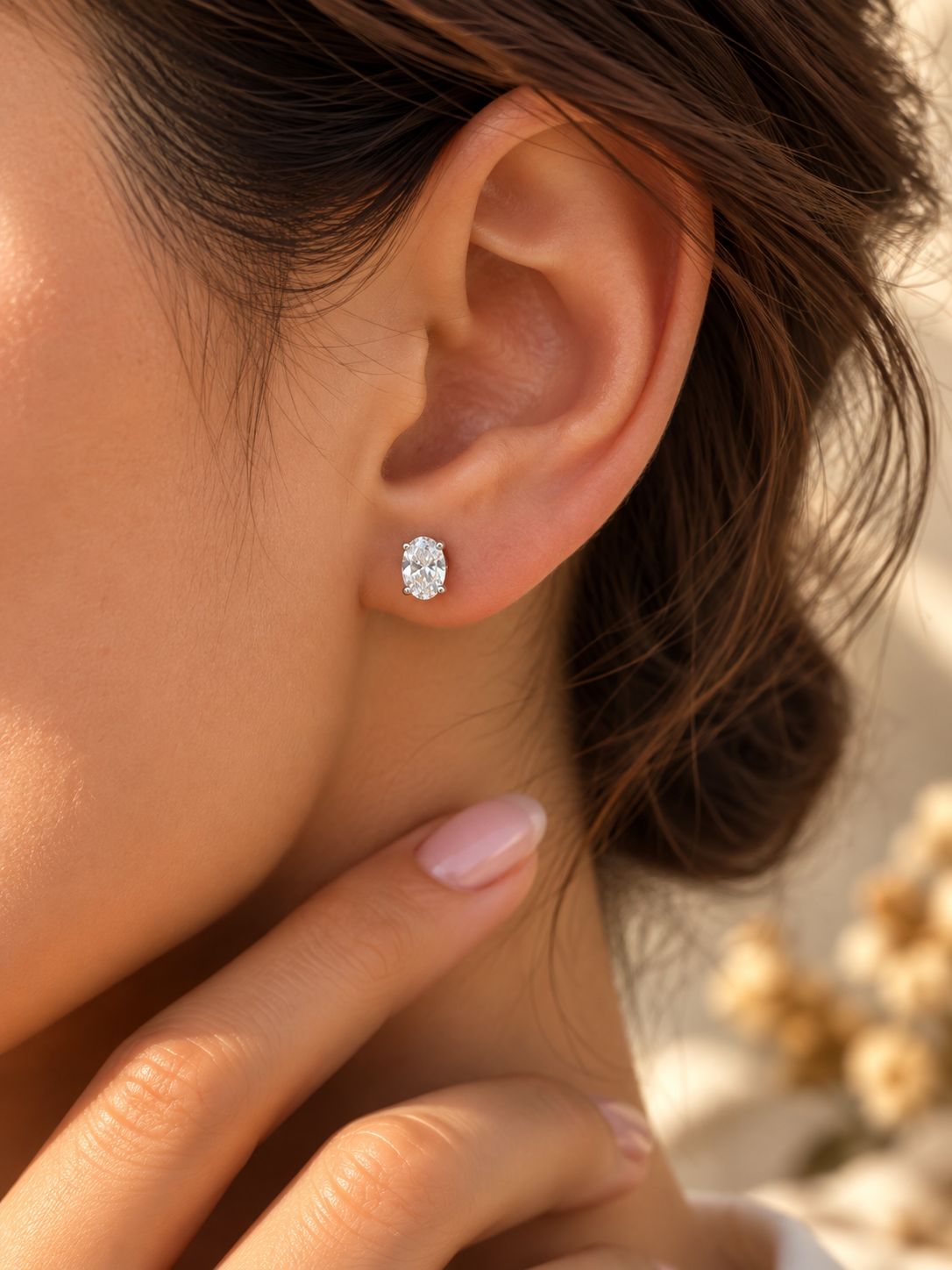 Small Oval Shape Design Earrings