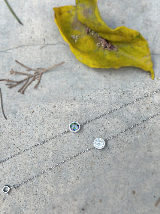 Round Stone Bracelet Available In two Colors