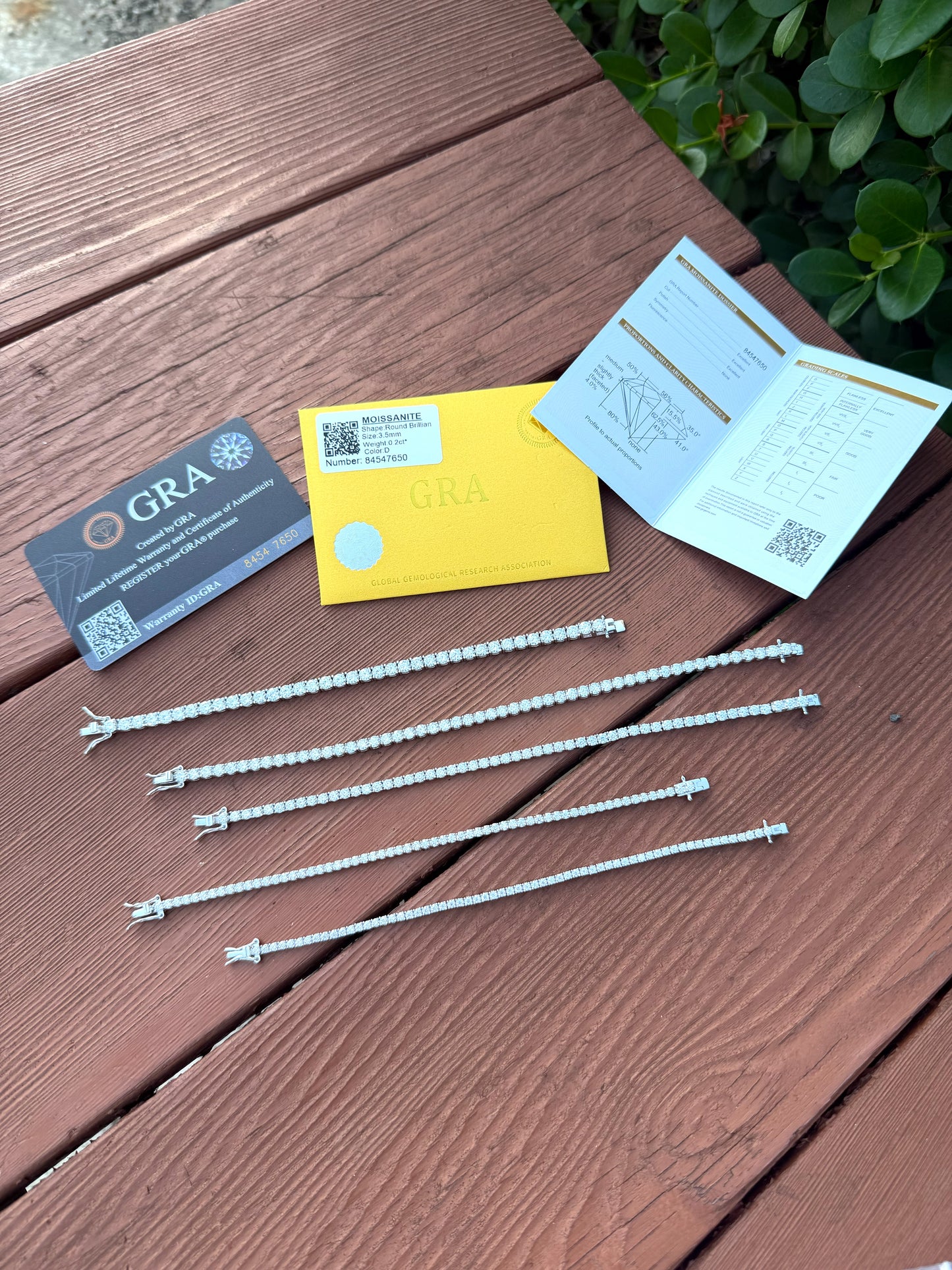 Moissanite Stone Silver 925 Tennis Bracelet