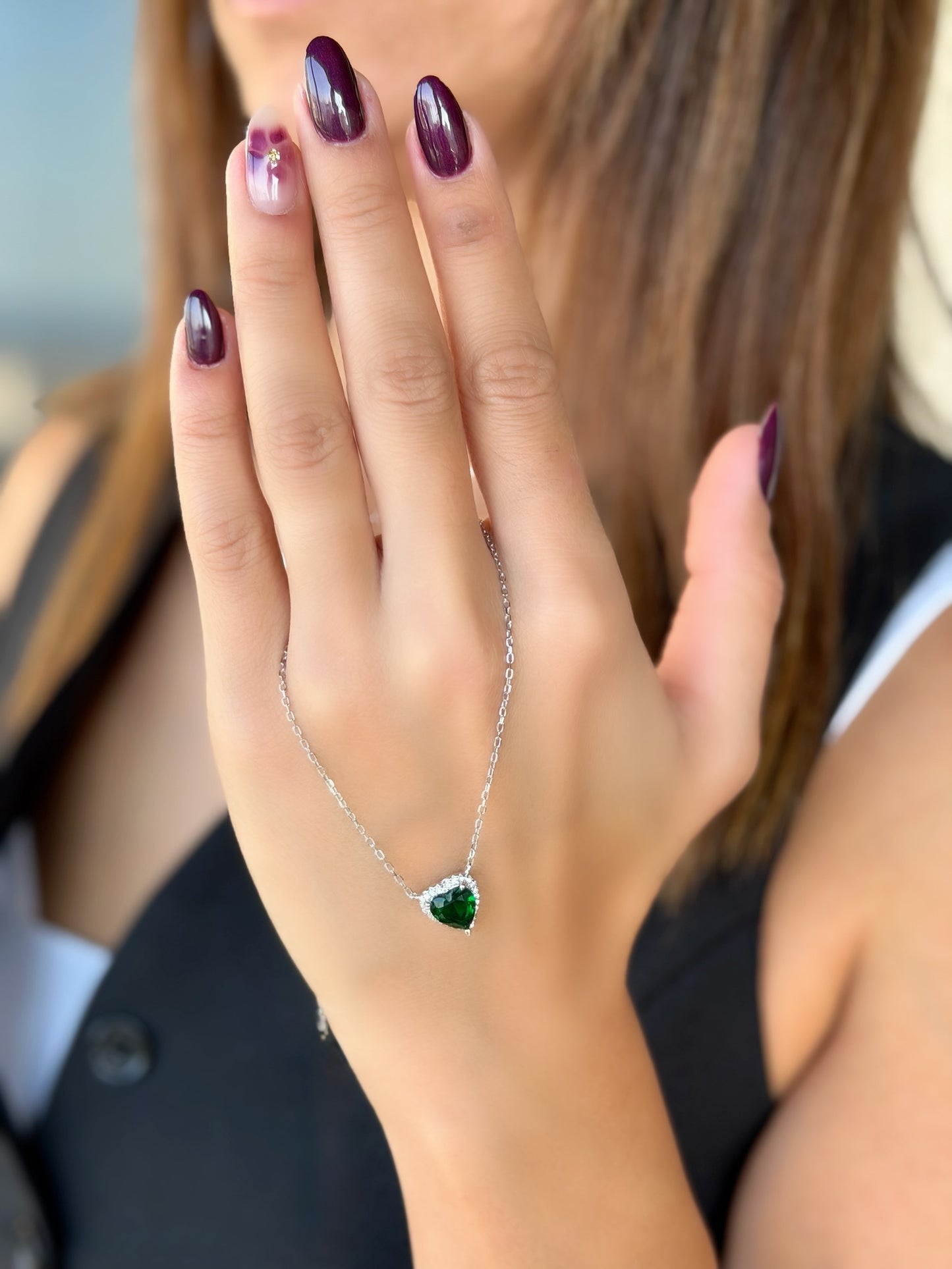 Heart Design Necklace Available In Three Colors