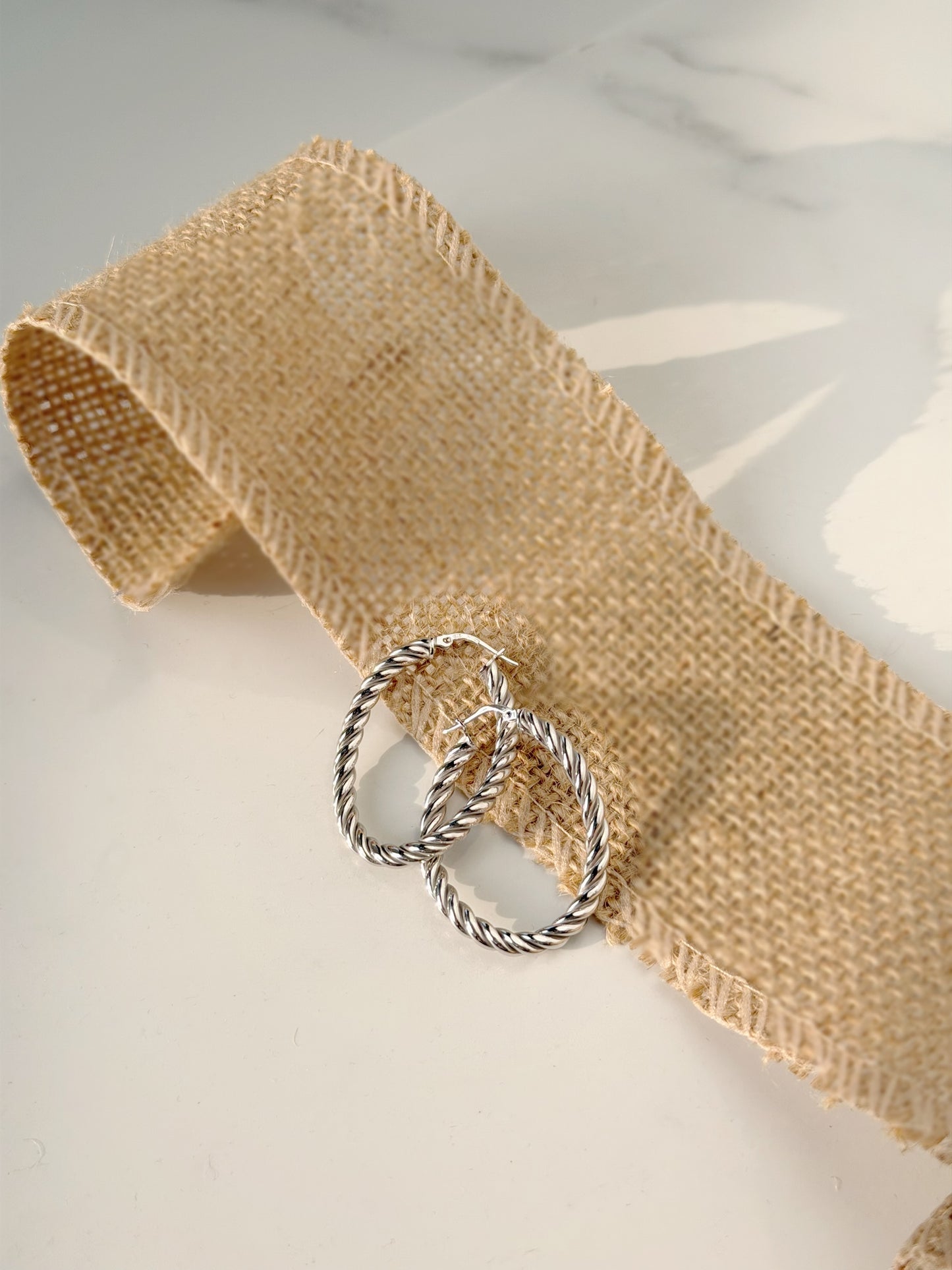 Twisted Design Hoop Earrings