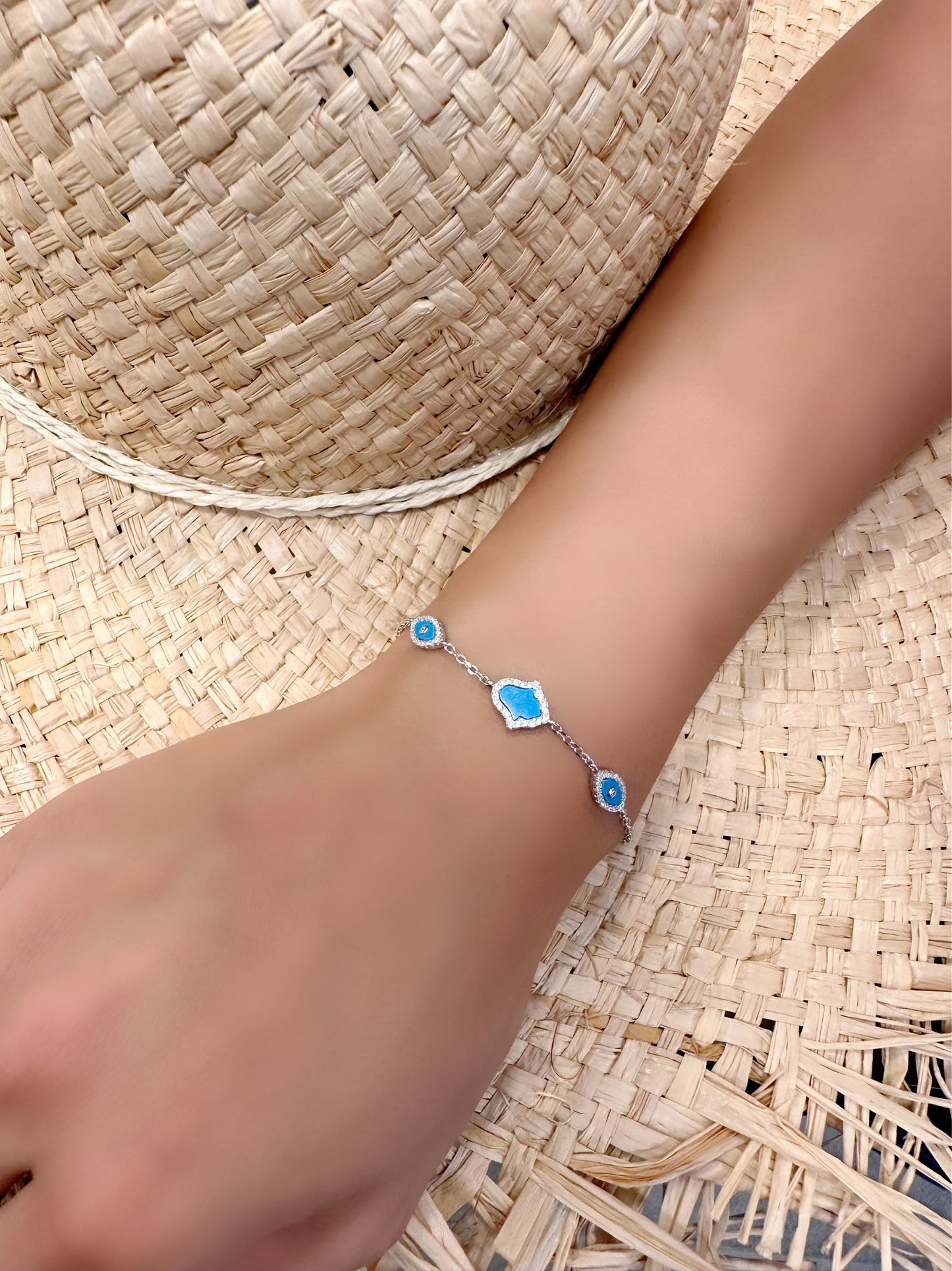 Hand And Eye Bracelet Blue Colors