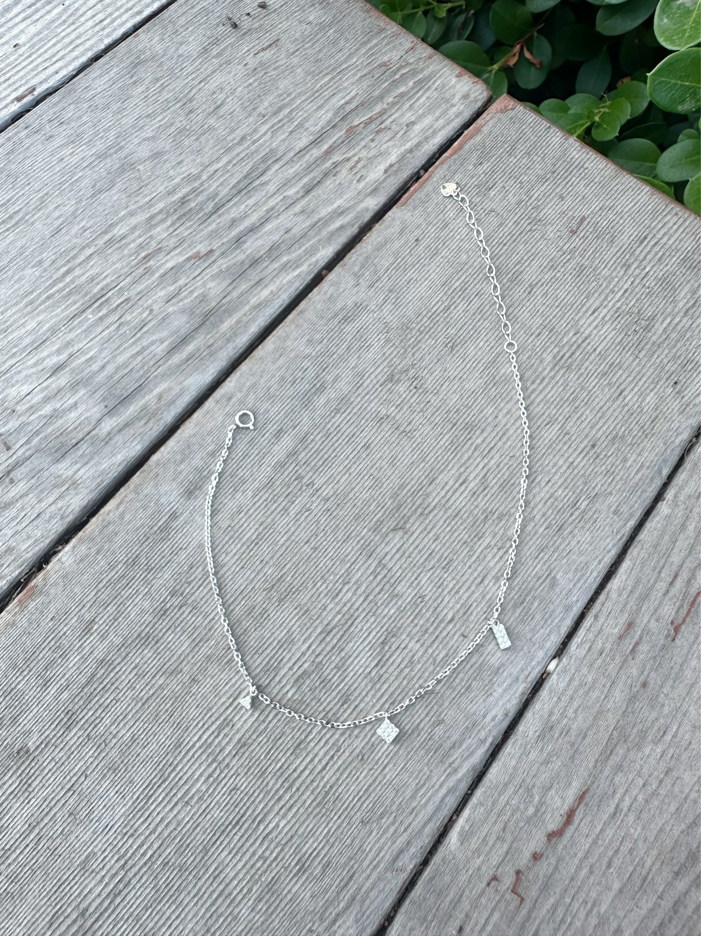 Anklet With Small Geometric Shapes