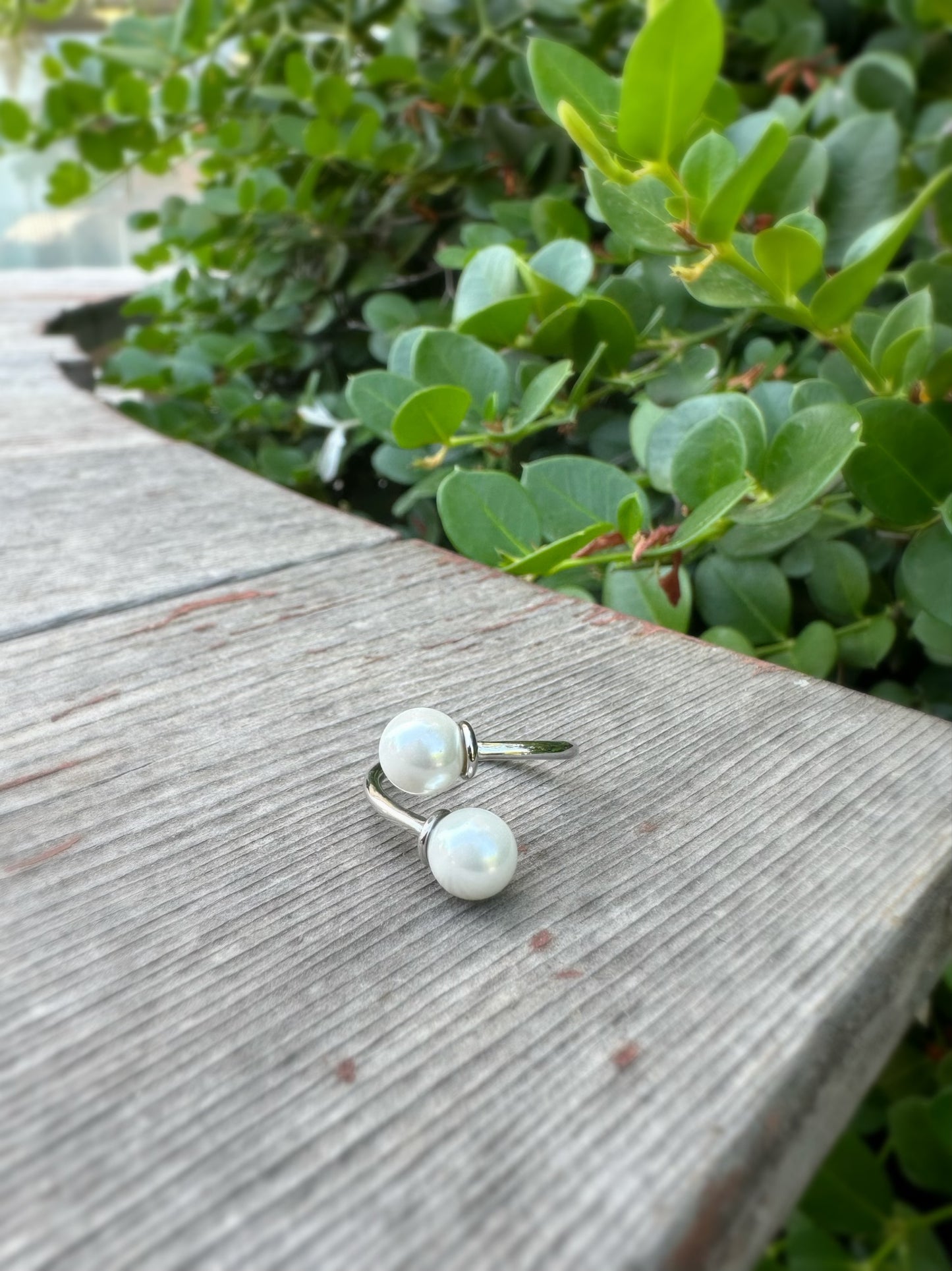 Adjustable Pearl Ring