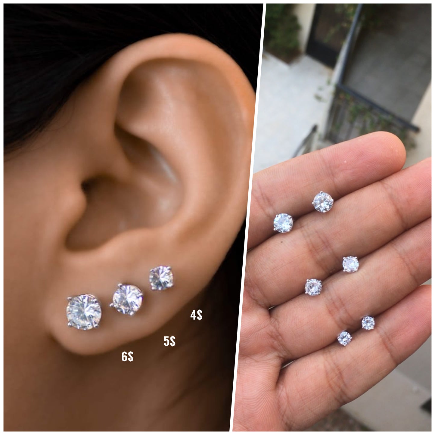 Round Stone Earrings