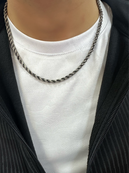 Grey Rope Chain For Men