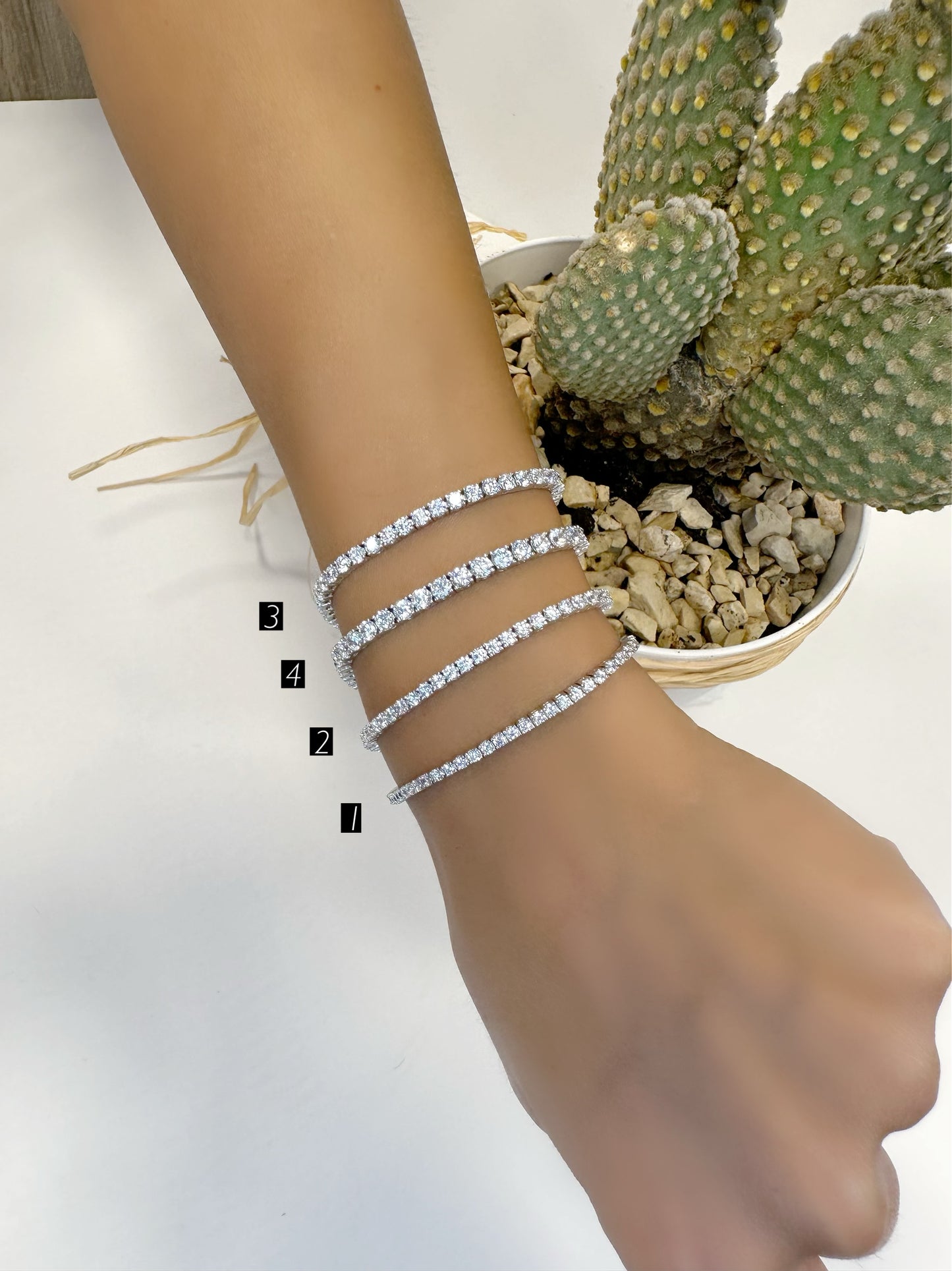 Tennis Bracelet With Tennis Lock