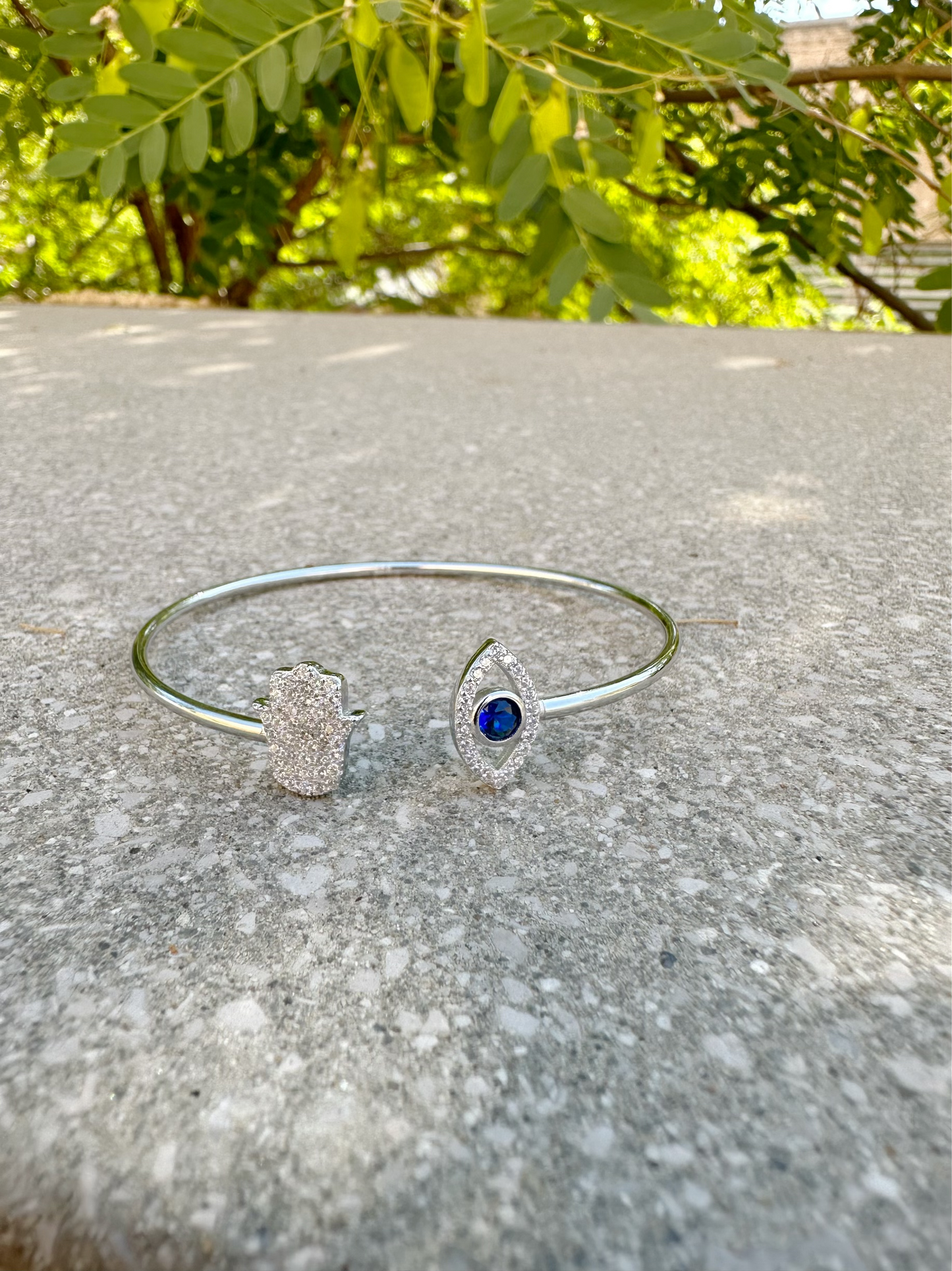 Evil Eye Bangle Bracelet