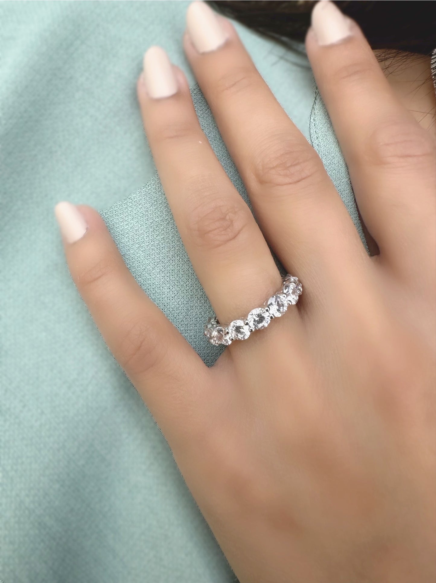 Eternity Band Ring Round Stones