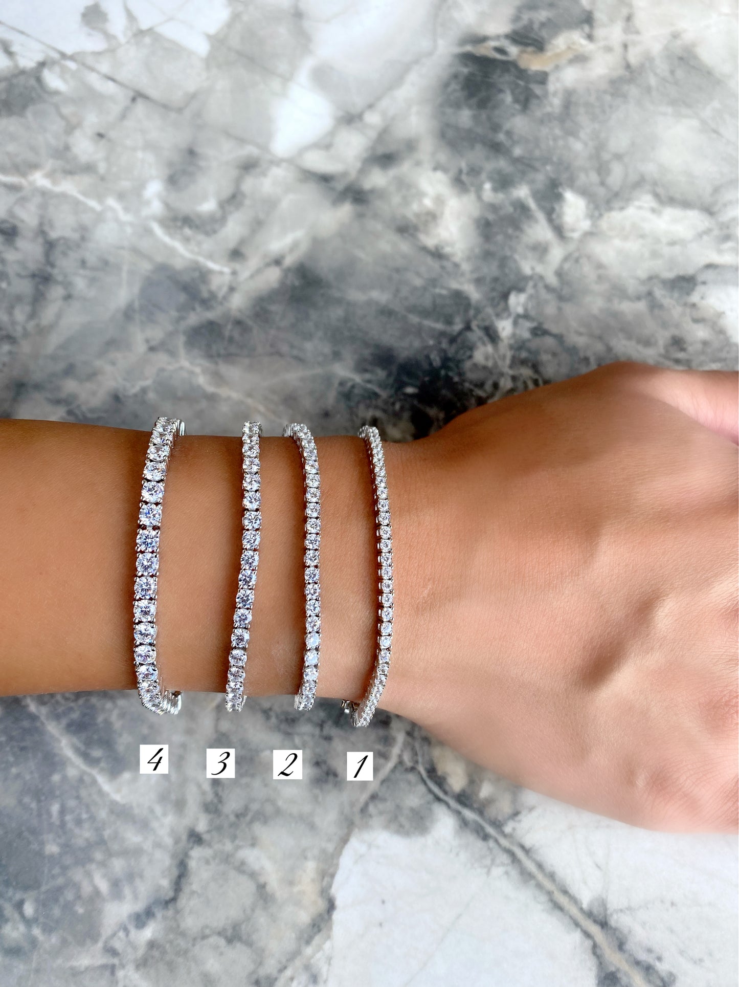 Tennis Bracelet With Tennis Lock