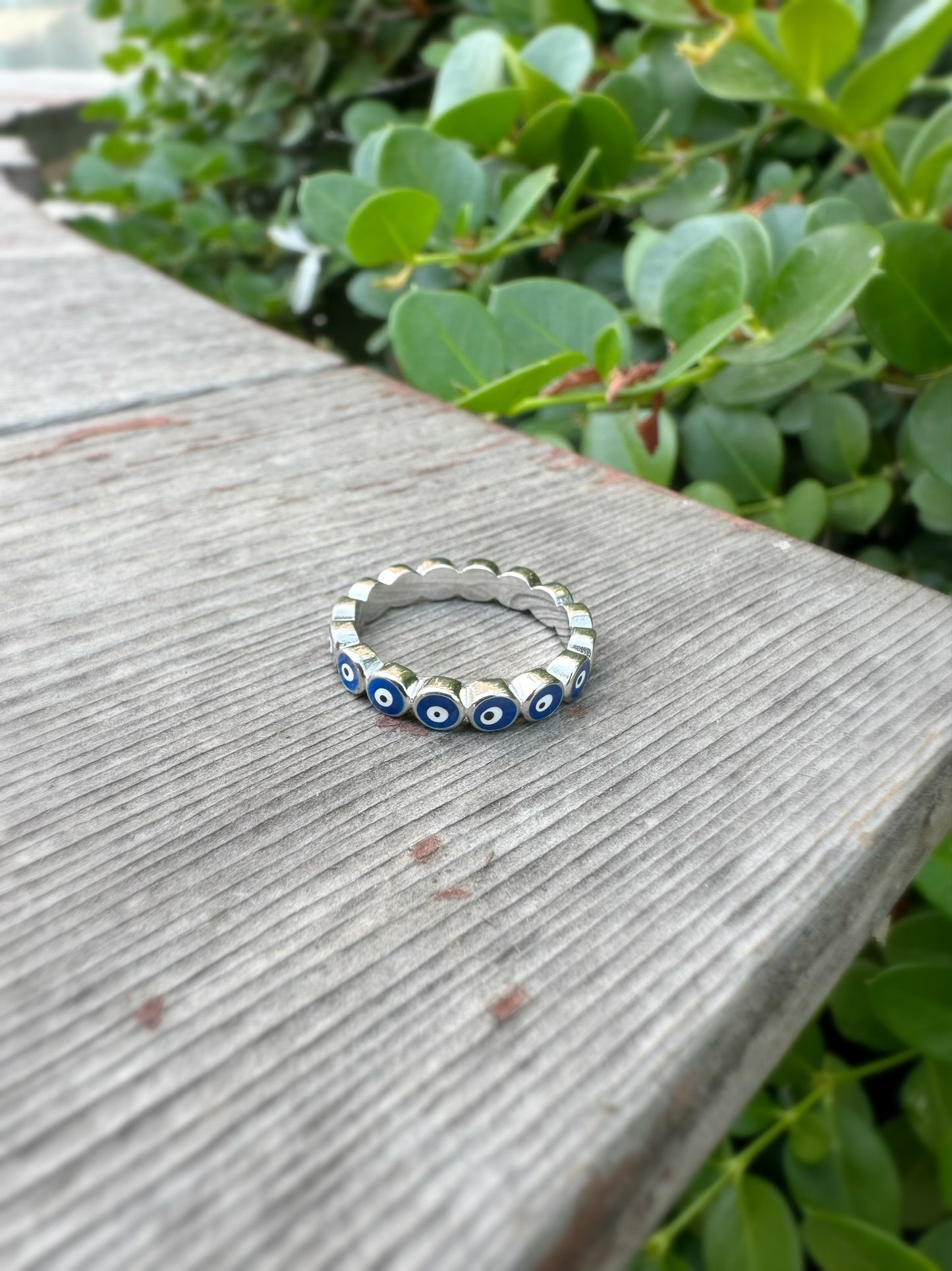 Dark Blue Evil Eye Ring