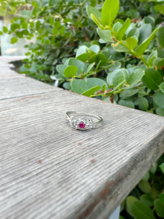 Red Flower Ring