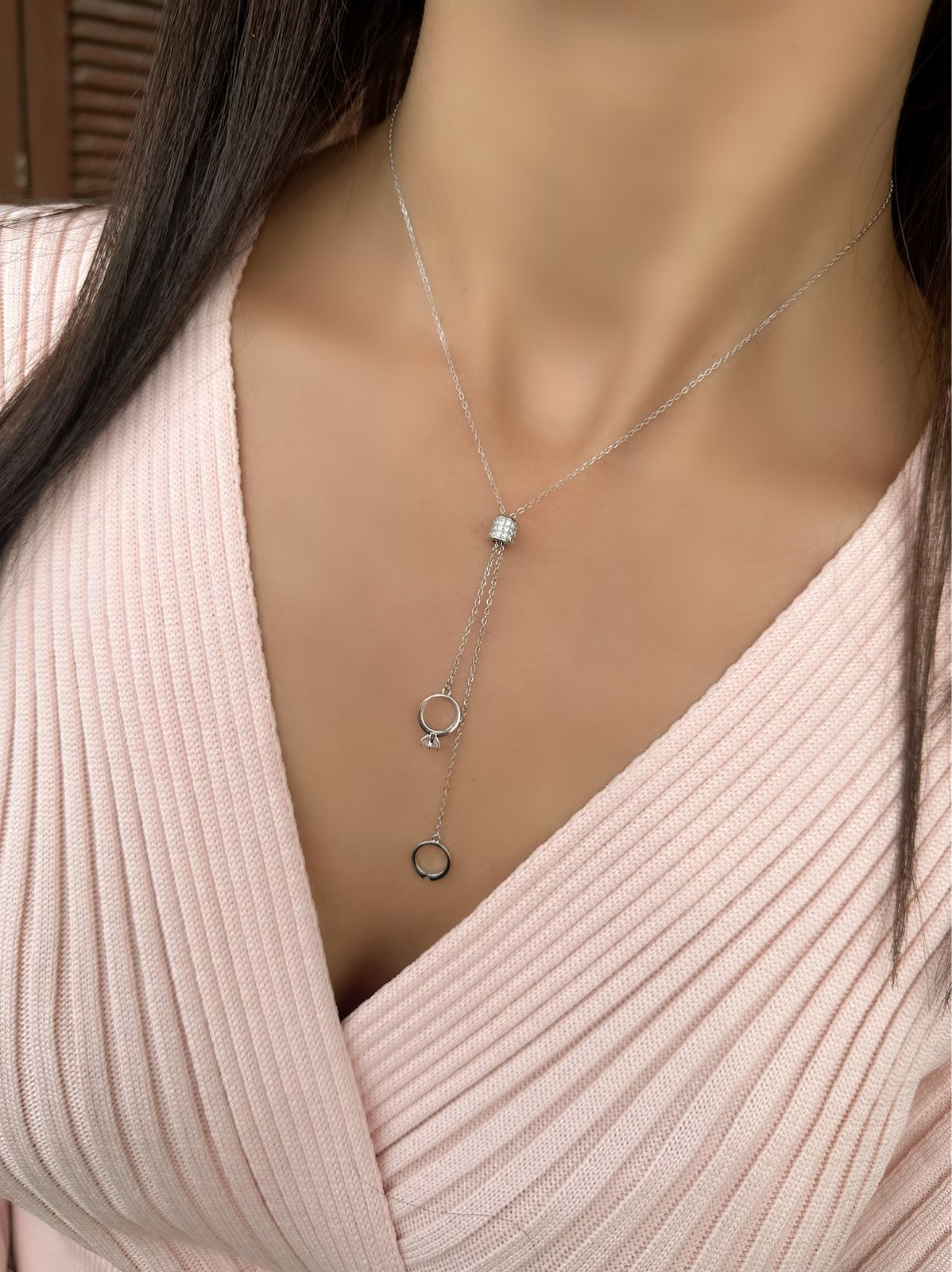 Necklace With Promise Ring Pendant