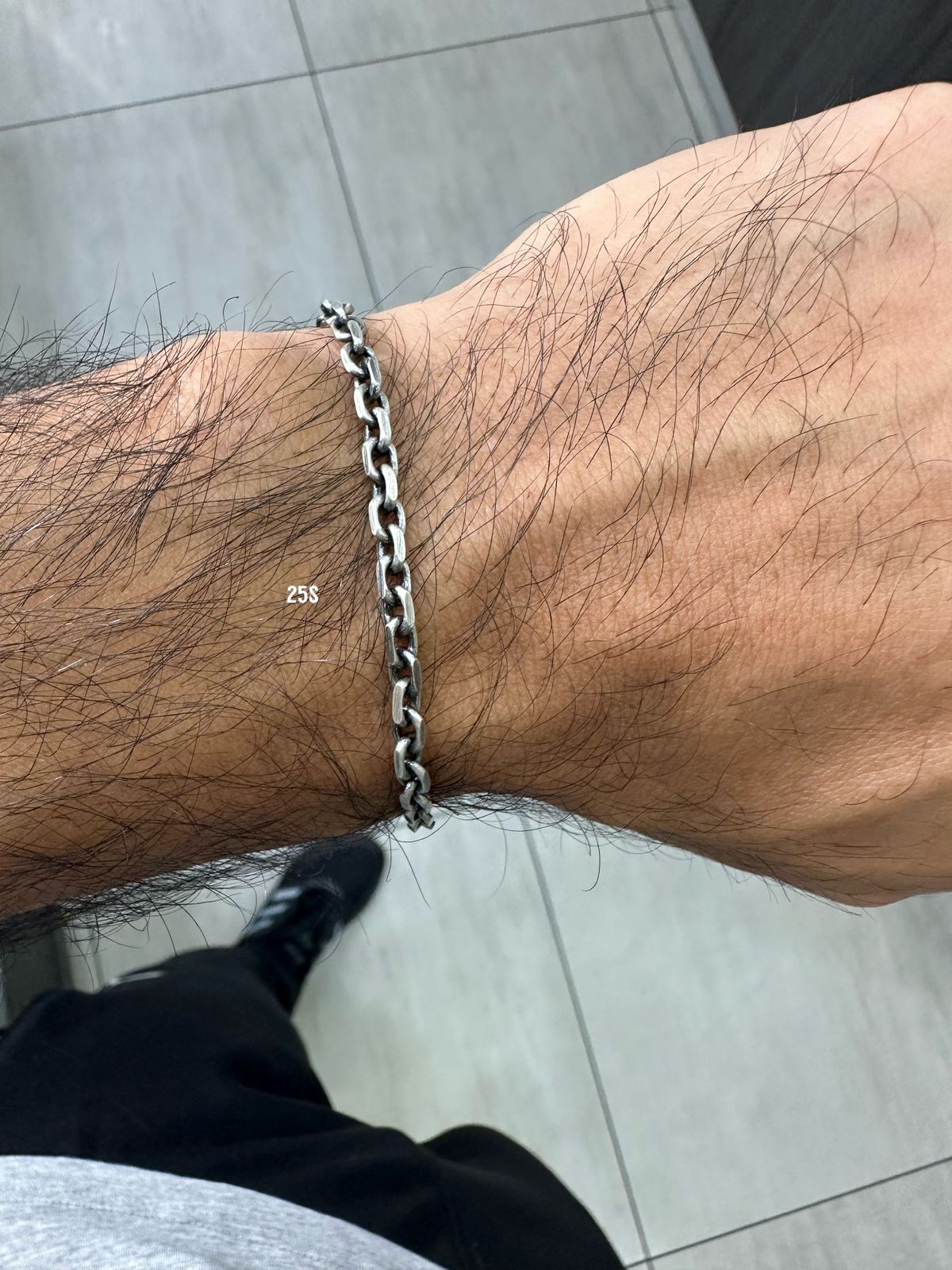 Men's Cable Link Design Bracelet
